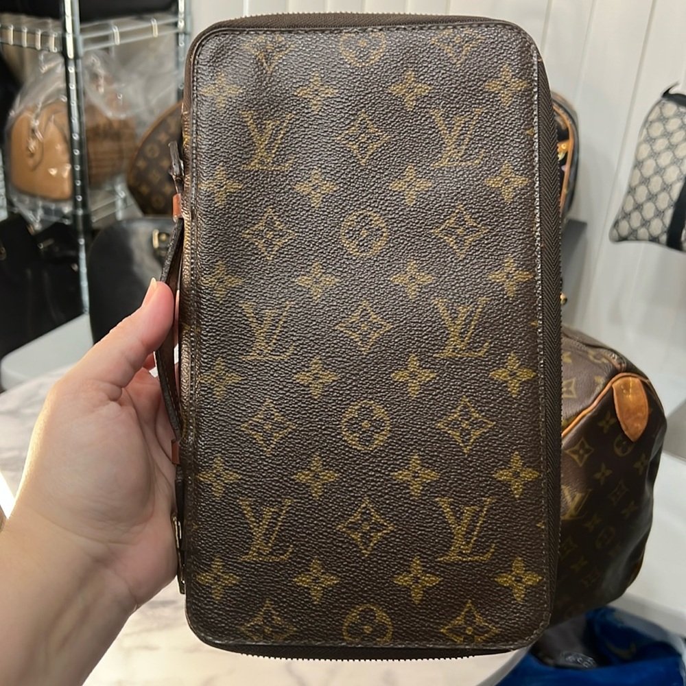 Louis Vuitton Brown Monogram Canvas Hand Pouch